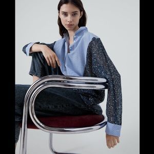 Zara Contrast Striped Shirt